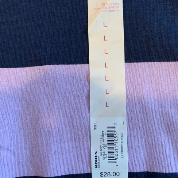 SO  Womens Cropped Long Sleeved Polo Top - Picture 3 of 8